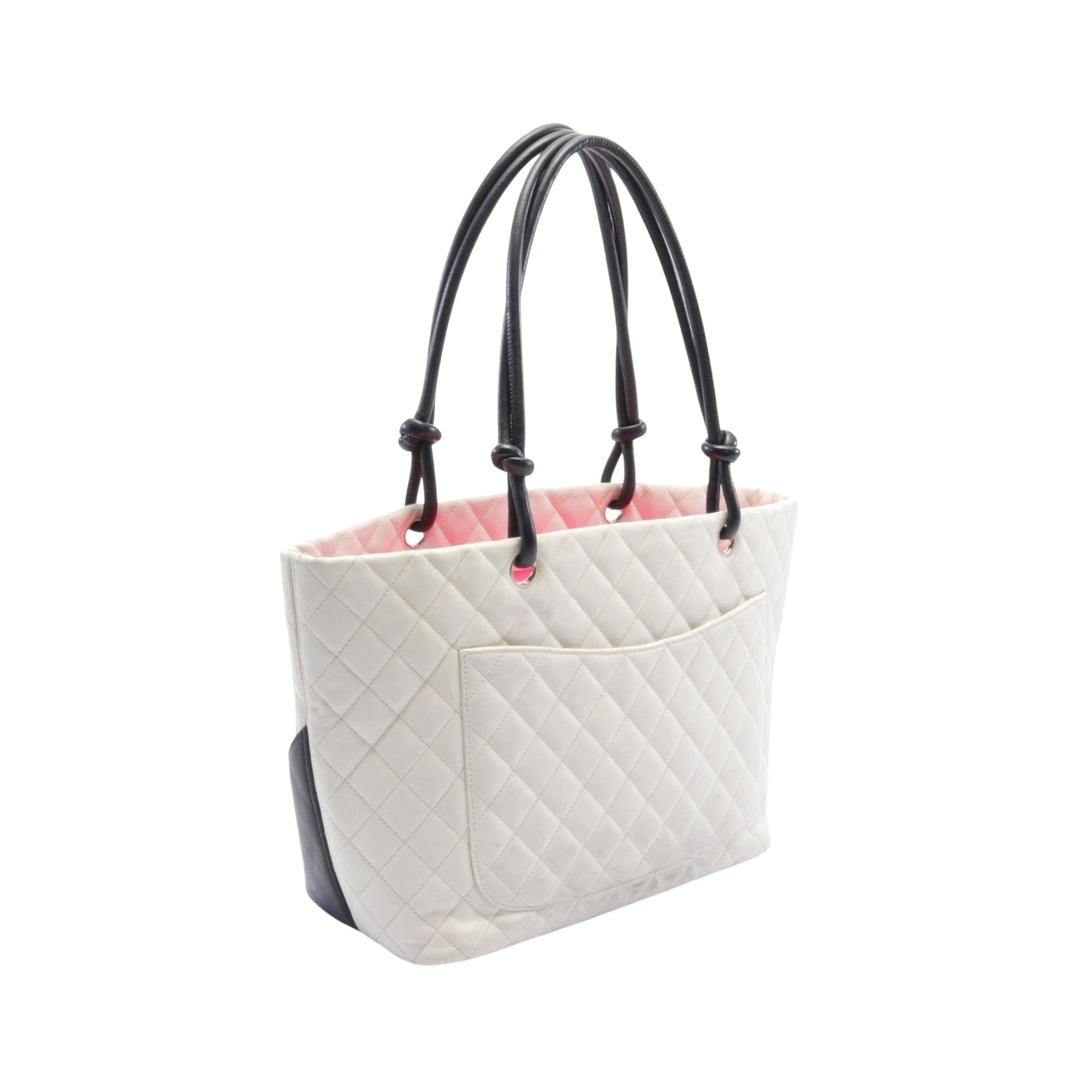 Chanel Cambon White Leather Tote Bag