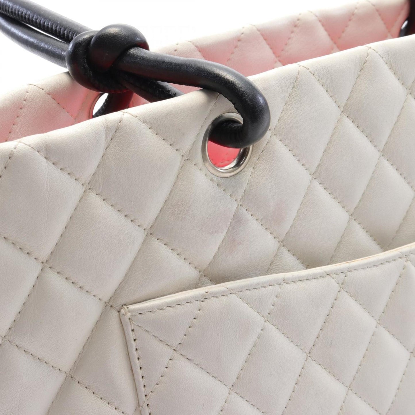 Chanel Cambon White Leather Tote Bag