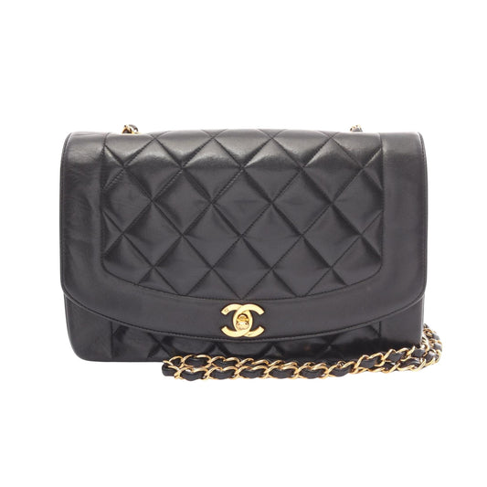 Chanel Diana Black Leather Shoulder Bag