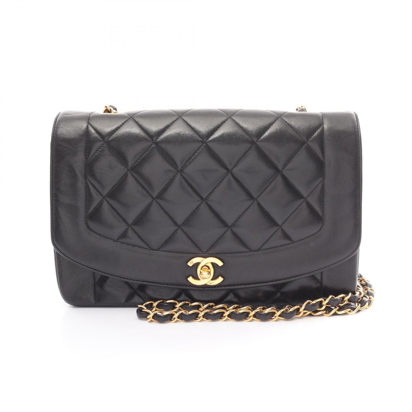 Chanel Diana Black Leather Shoulder Bag