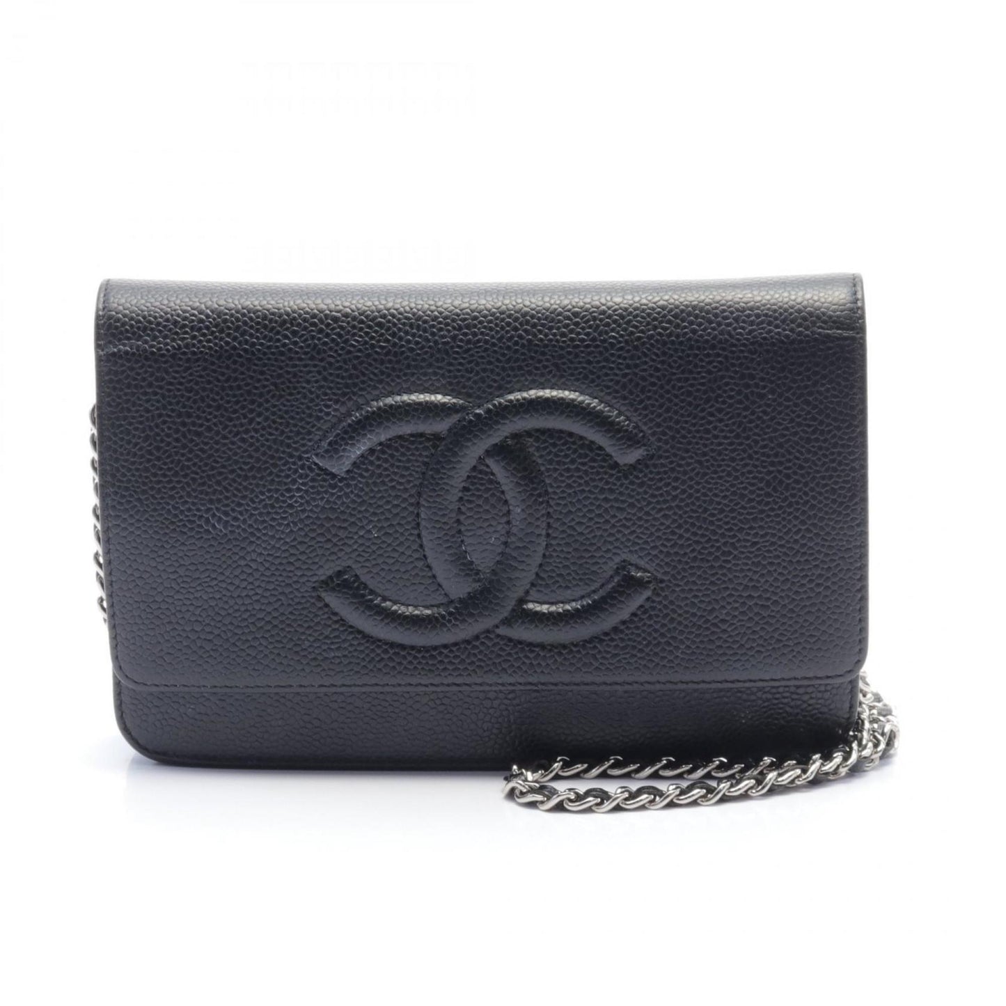 Chanel Wallet On Chain Black Leather Wallet Accessories