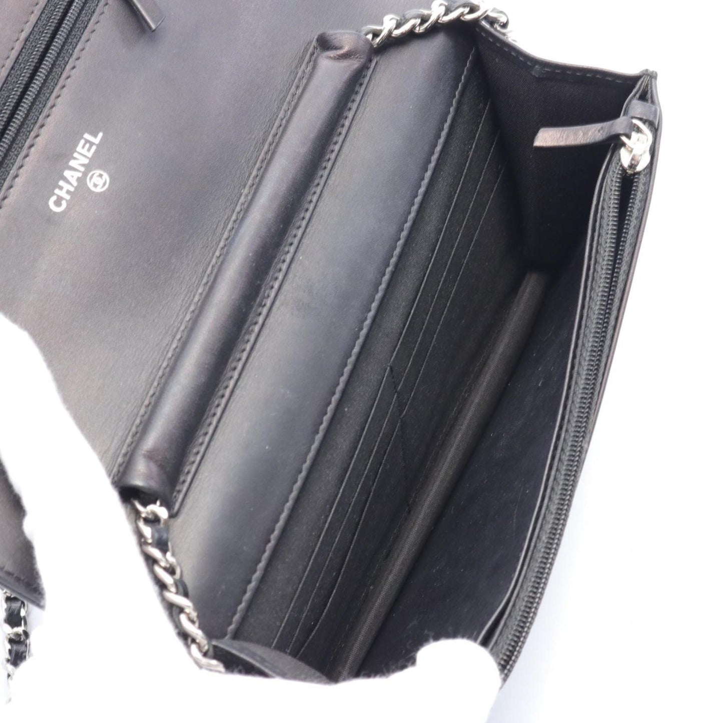 Chanel Wallet On Chain Black Leather Wallet Accessories