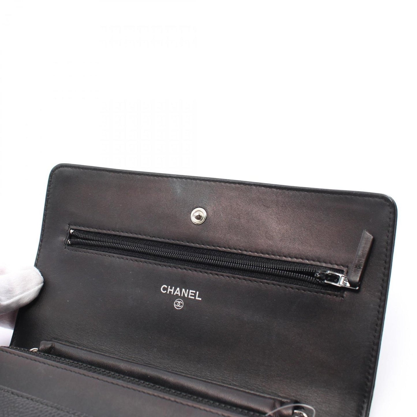 Chanel Wallet On Chain Black Leather Wallet Accessories