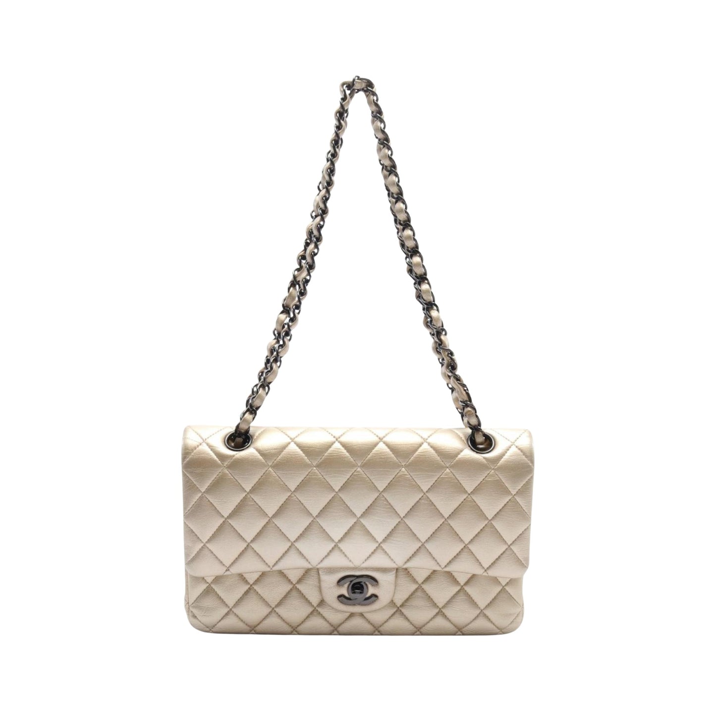 Chanel Timeless 26 Gold Leather Shoulder Bag