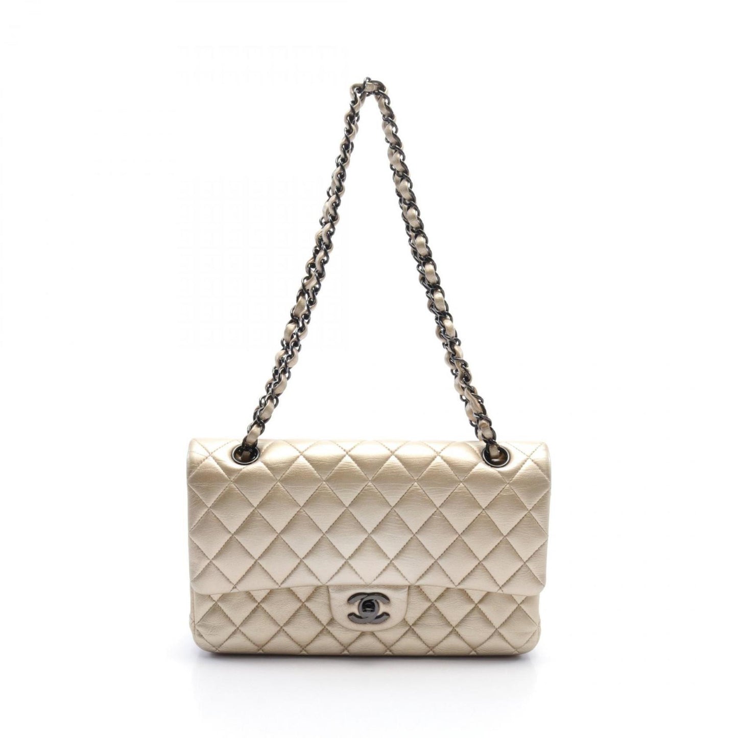 Chanel Timeless 26 Gold Leather Shoulder Bag