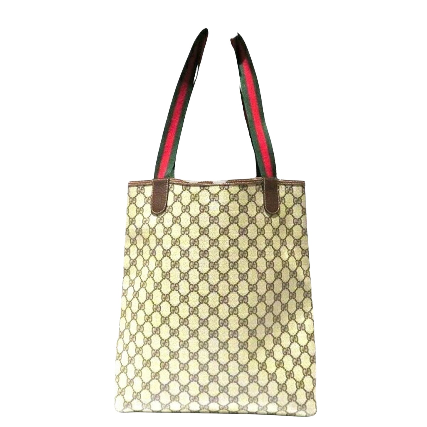 Gucci Sherry Beige Canvas Tote Bag