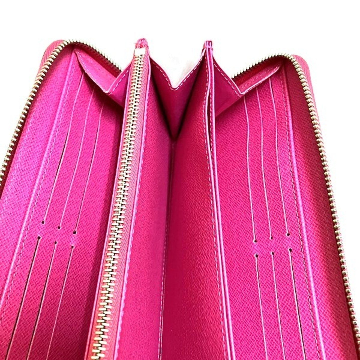 Louis Vuitton Zippy Pink Leather Wallet Accessories