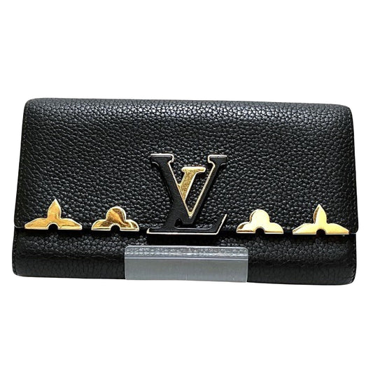 Louis Vuitton Capucines Black Leather Wallet Accessories