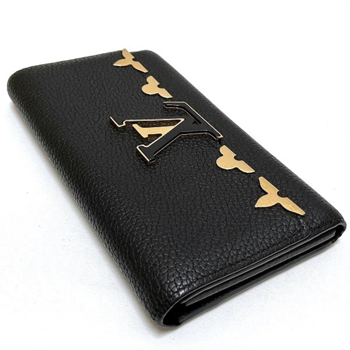 Louis Vuitton Capucines Black Leather Wallet Accessories