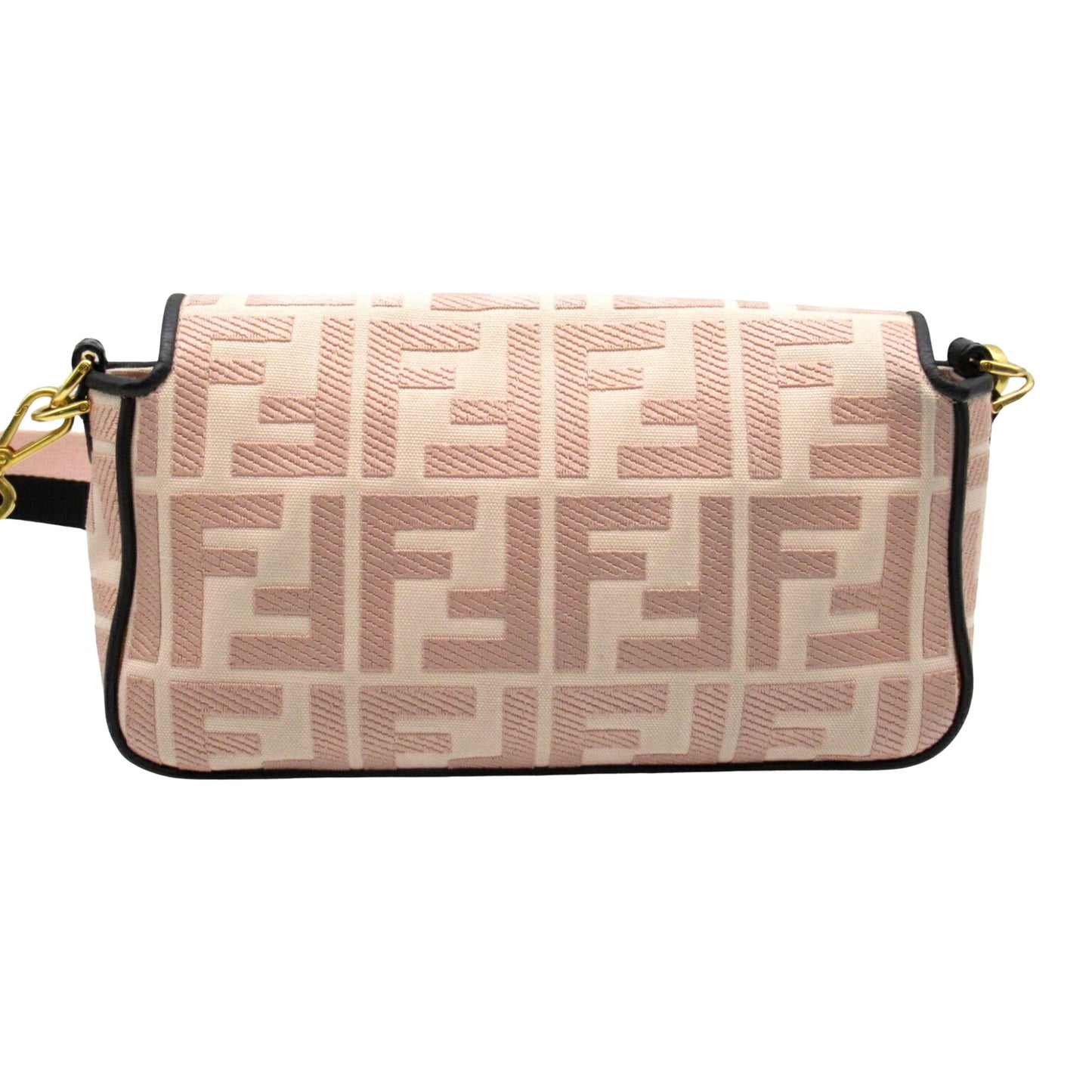 Fendi Baguette Pink Canvas Shoulder Bag