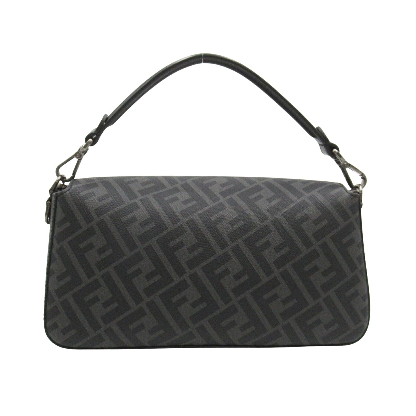 Fendi Mamma Baguette Black Canvas Shoulder Bag