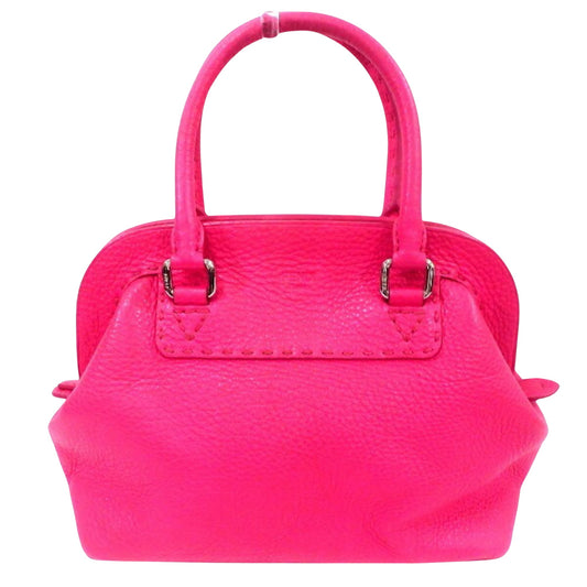 Fendi Selleria Pink Leather Hand Bag