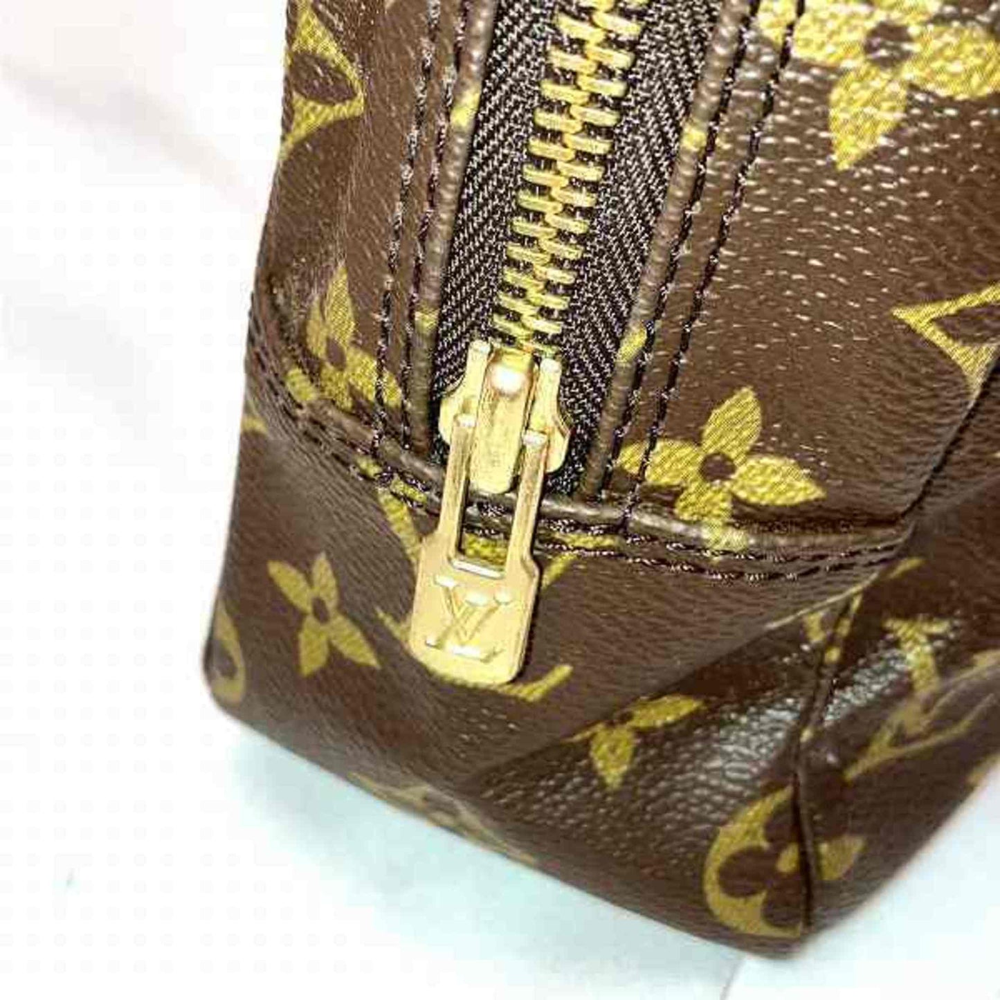 Louis Vuitton Trousse Toilette 28 Brown Canvas Clutch Bag