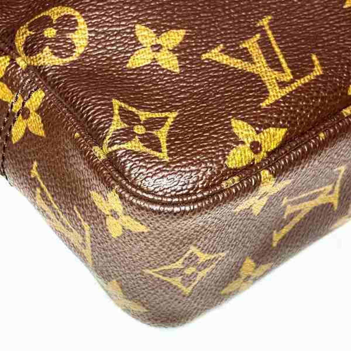 Louis Vuitton Trousse de Toilette 18 Brown Canvas Clutch Bag