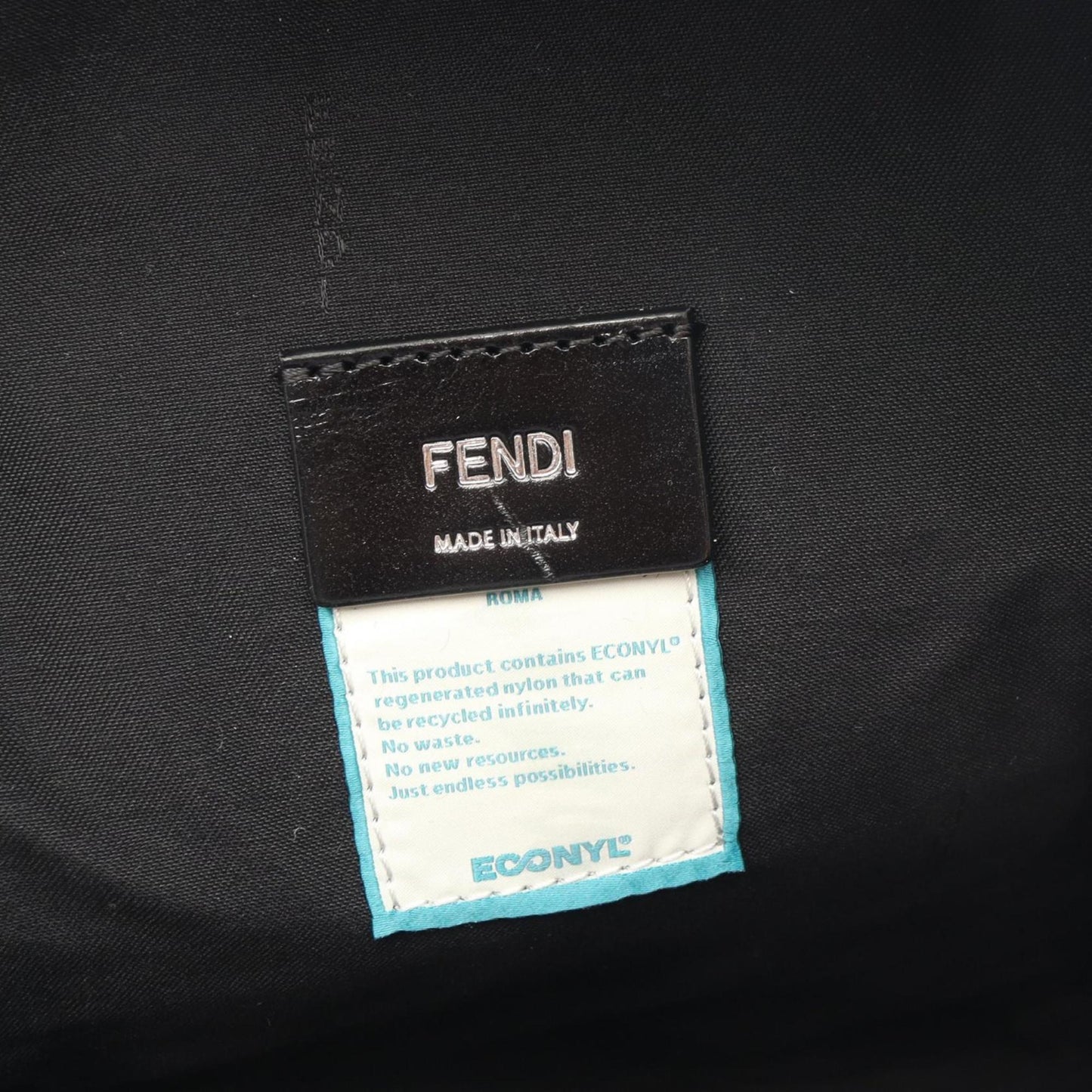 Fendi FF Black Synthetic Backpack Bag