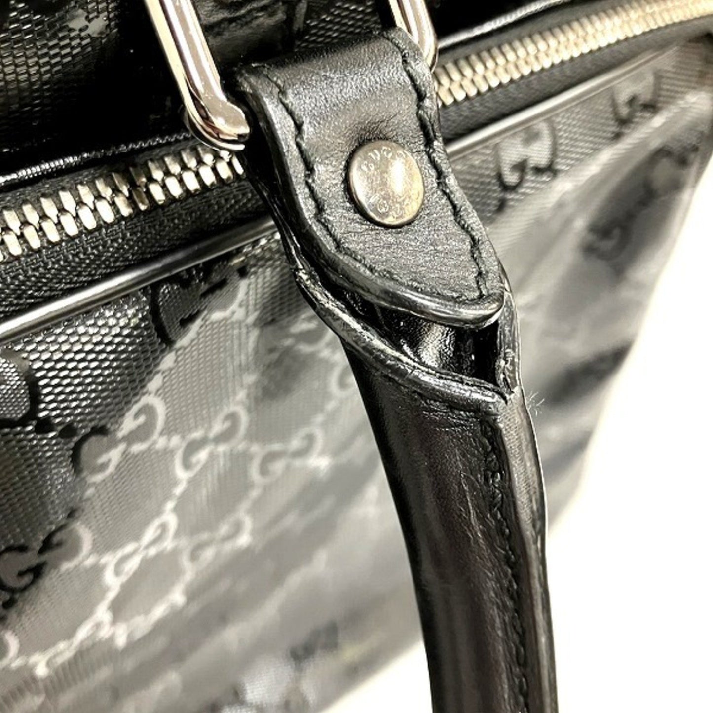 Gucci GG Imprimé Black Canvas Travel Bag