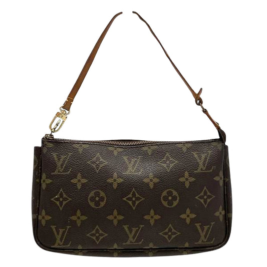 Louis Vuitton Pochette Accessoire Brown Canvas Clutch Bag