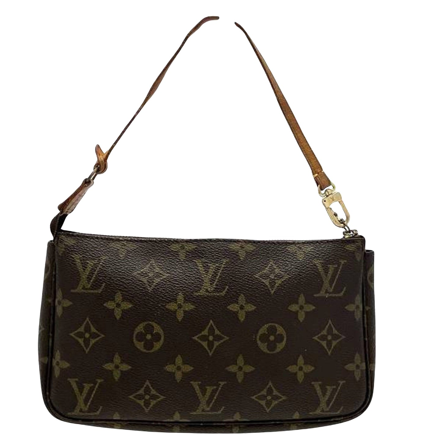 Louis Vuitton Pochette Accessoire Brown Canvas Clutch Bag