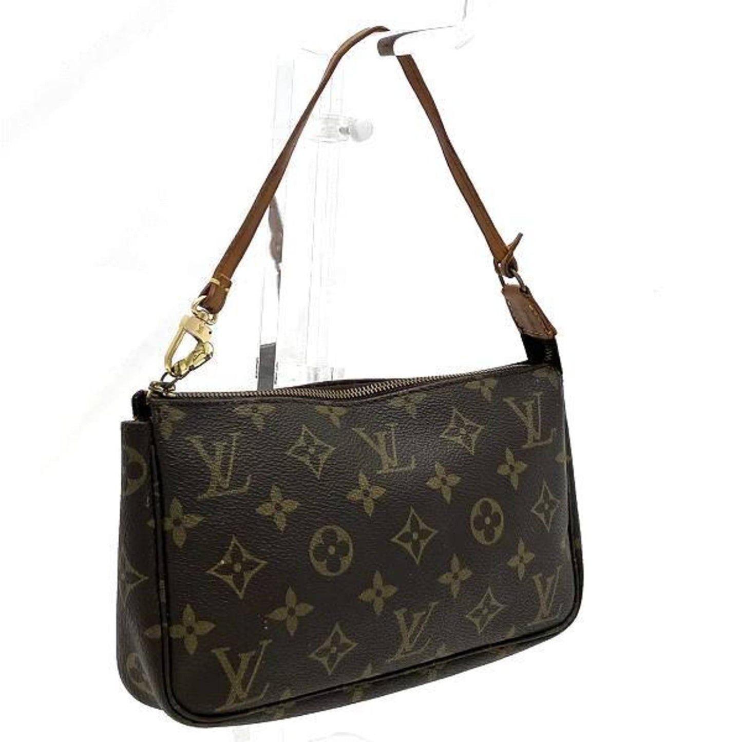 Louis Vuitton Pochette Accessoire Brown Canvas Clutch Bag