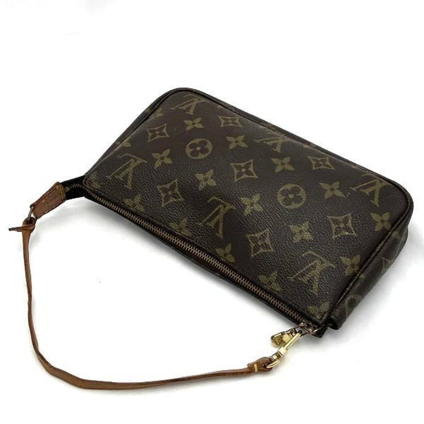 Louis Vuitton Pochette Accessoire Brown Canvas Clutch Bag