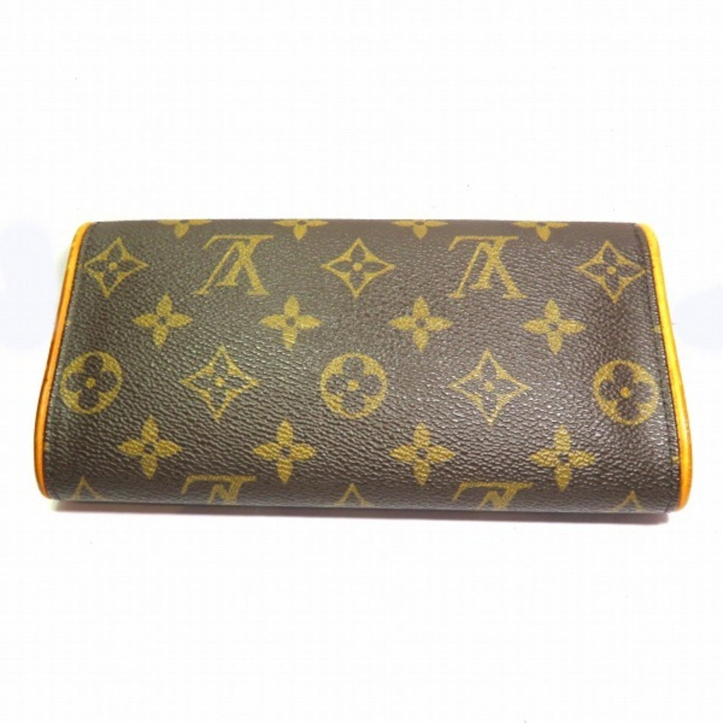 Louis Vuitton Pochette Twin Brown Canvas Clutch Bag