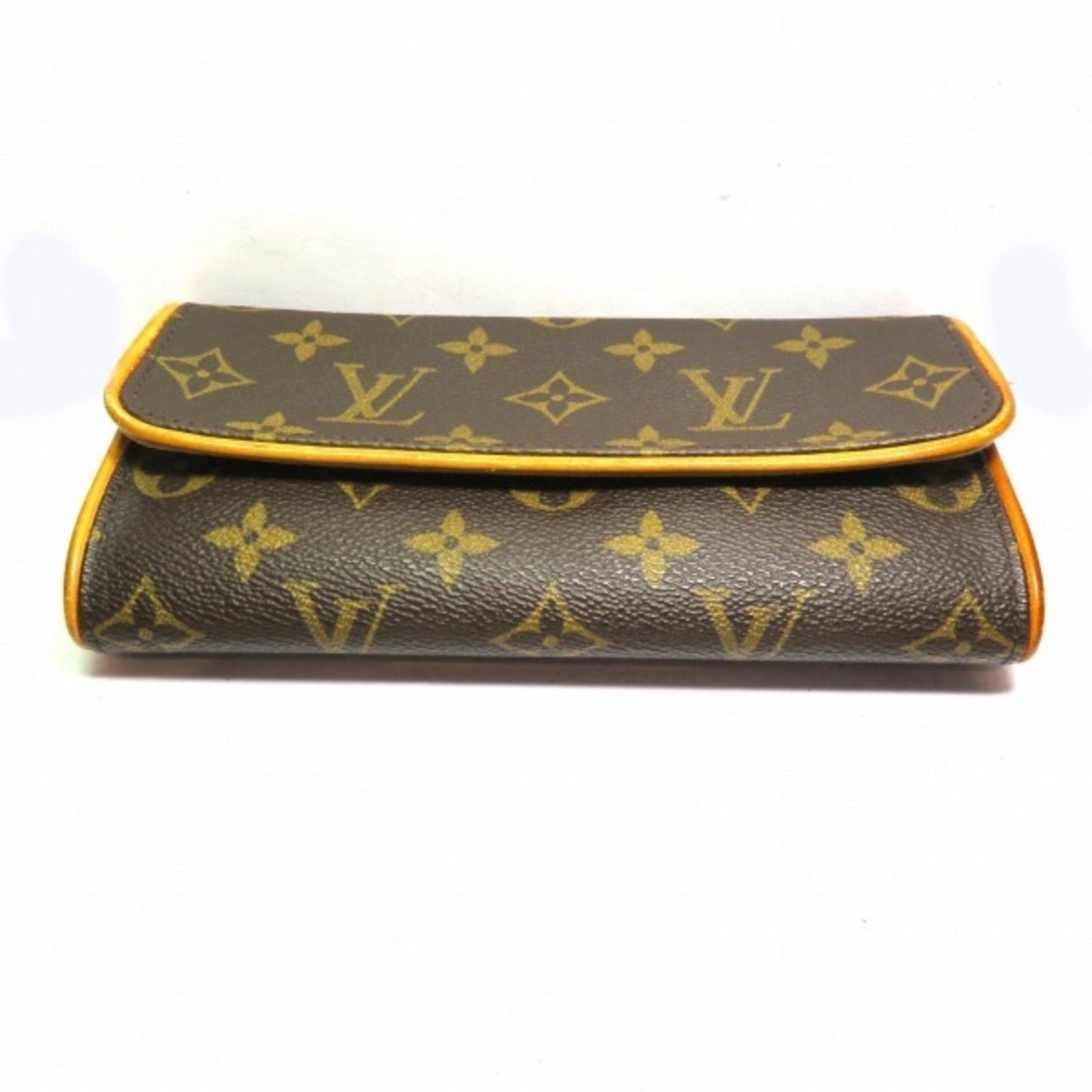 Louis Vuitton Pochette Twin Brown Canvas Clutch Bag