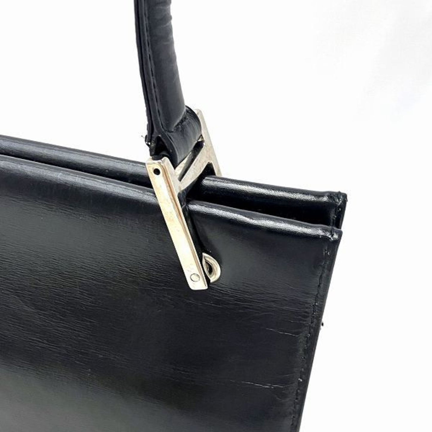 Gucci Logo G Black Leather Shoulder Bag