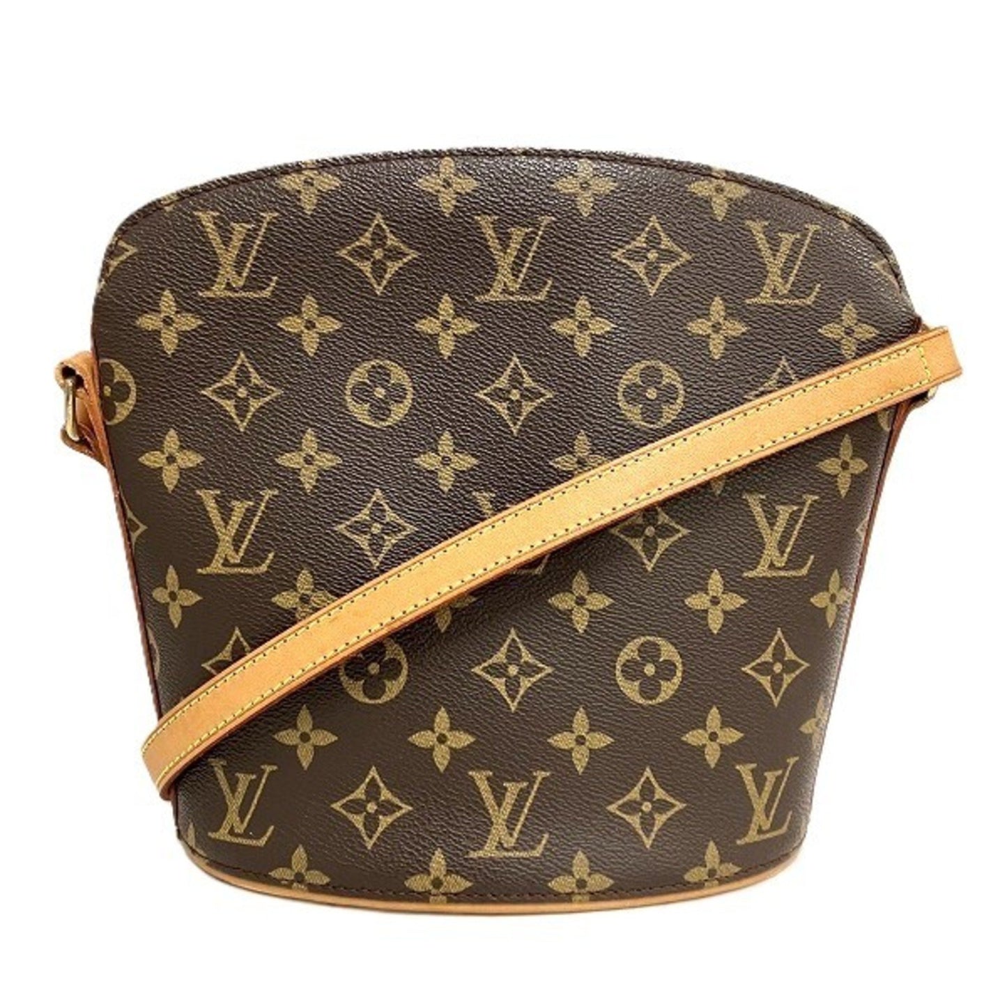 Louis Vuitton Drouot Brown Canvas Shoulder Bag