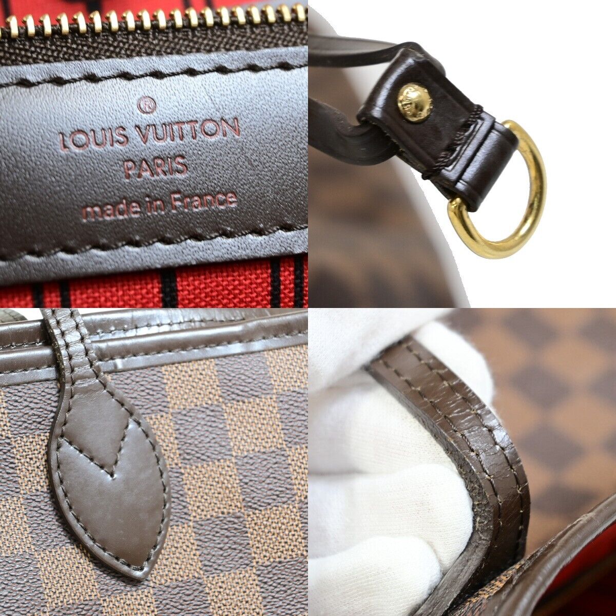 Louis Vuitton Neverfull MM Brown Canvas Tote Bag