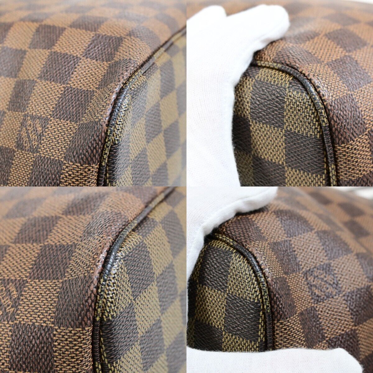 Louis Vuitton Neverfull MM Brown Canvas Tote Bag