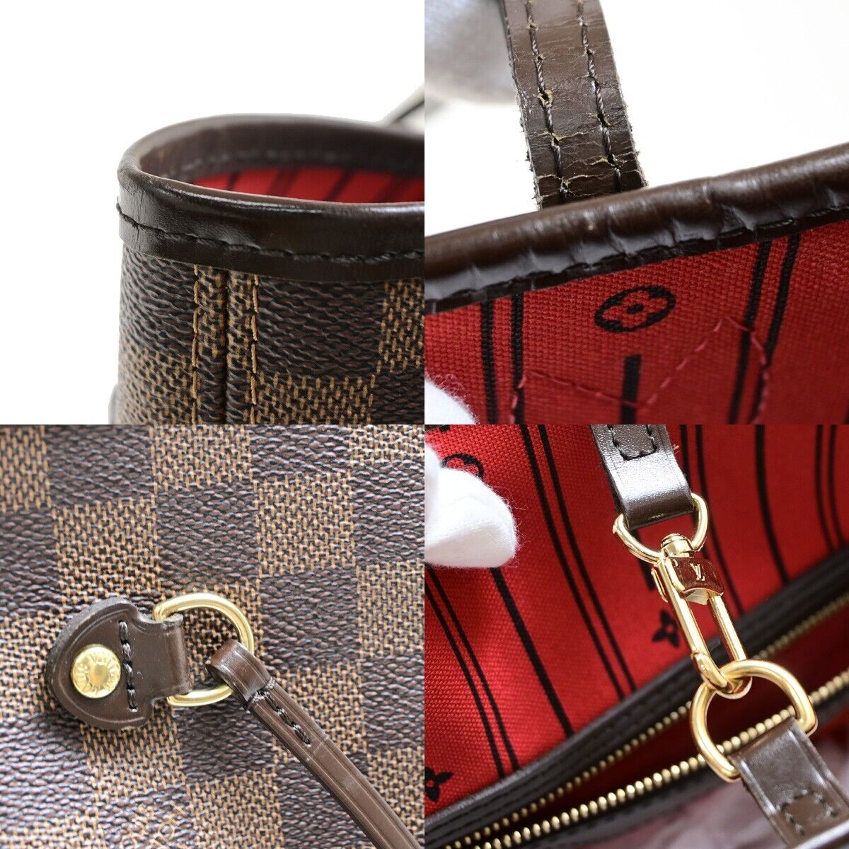 Louis Vuitton Neverfull MM Brown Canvas Tote Bag