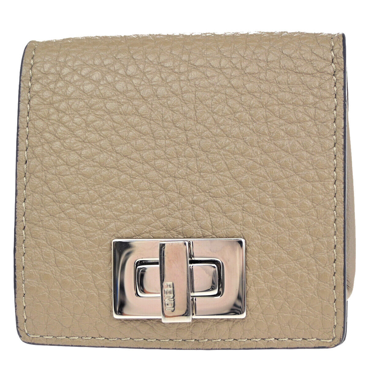 Fendi Peekaboo Beige Leather Wallet Accessories