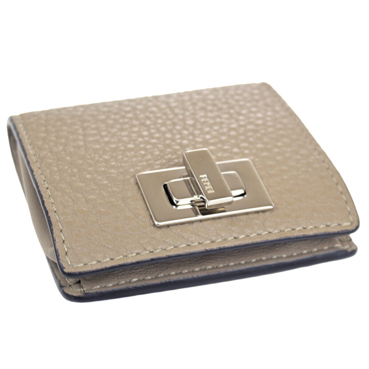 Fendi Peekaboo Beige Leather Wallet Accessories