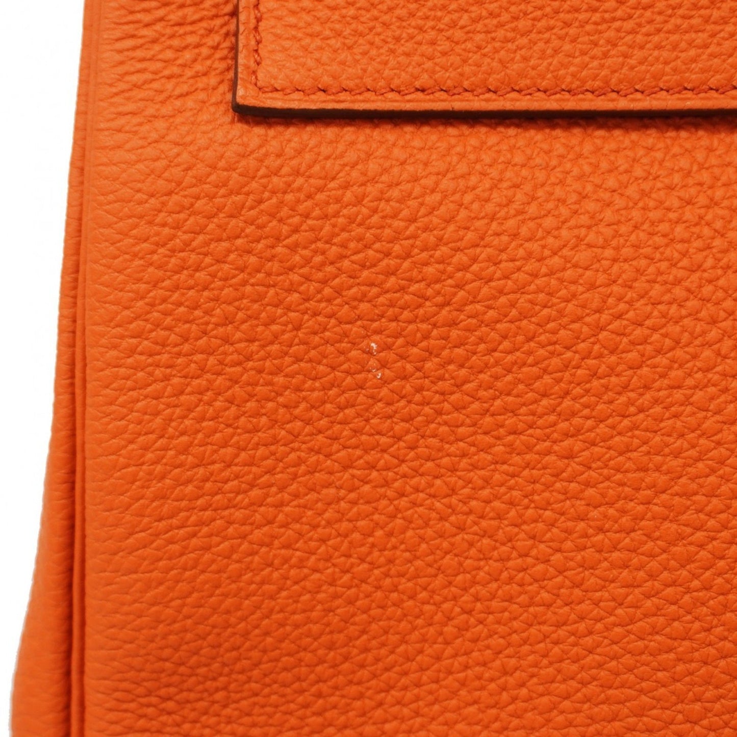 Hermès Kelly 32 Orange Leather Hand Bag