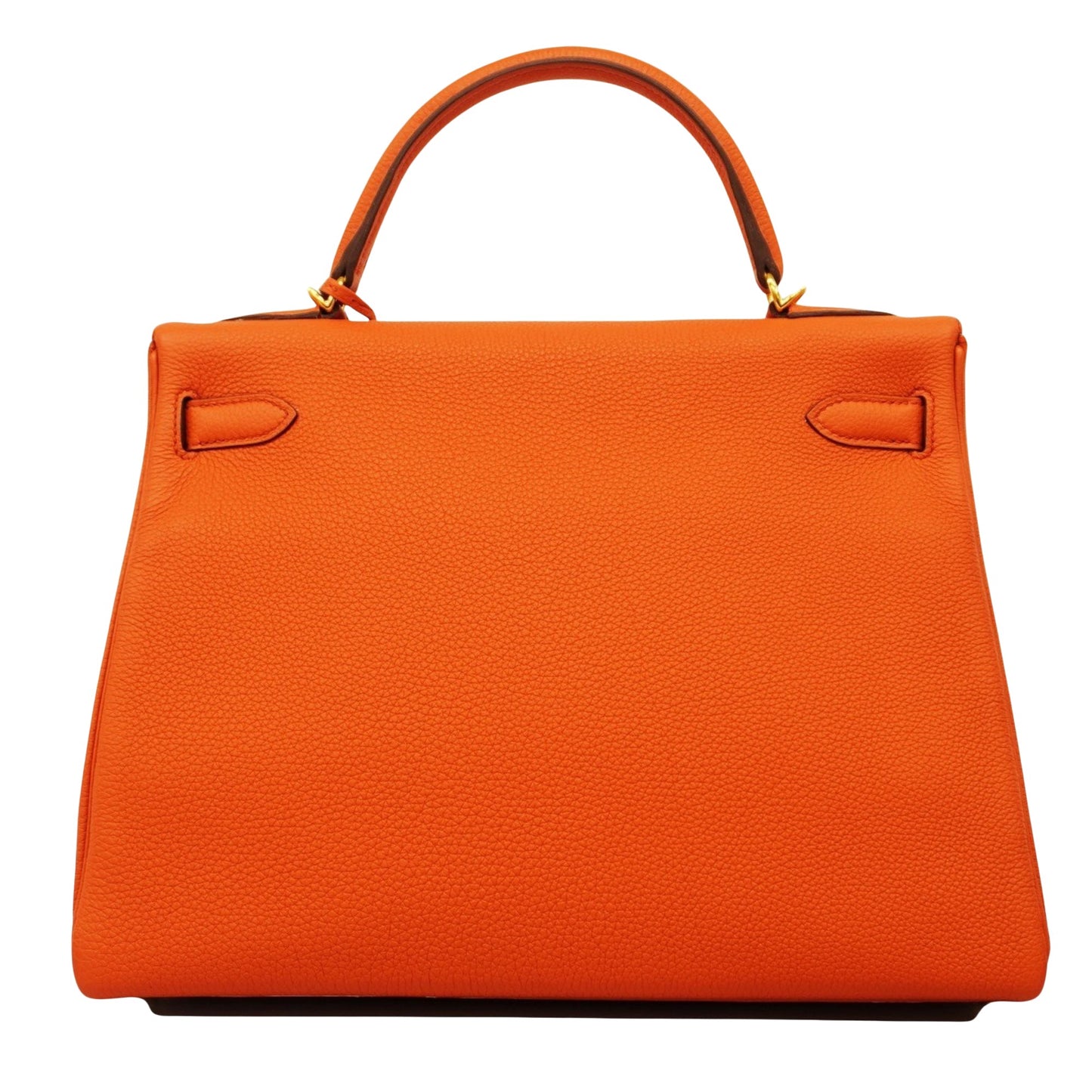 Hermès Kelly 32 Orange Leather Hand Bag