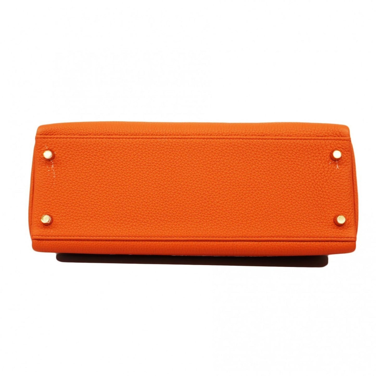 Hermès Kelly 32 Orange Leather Hand Bag