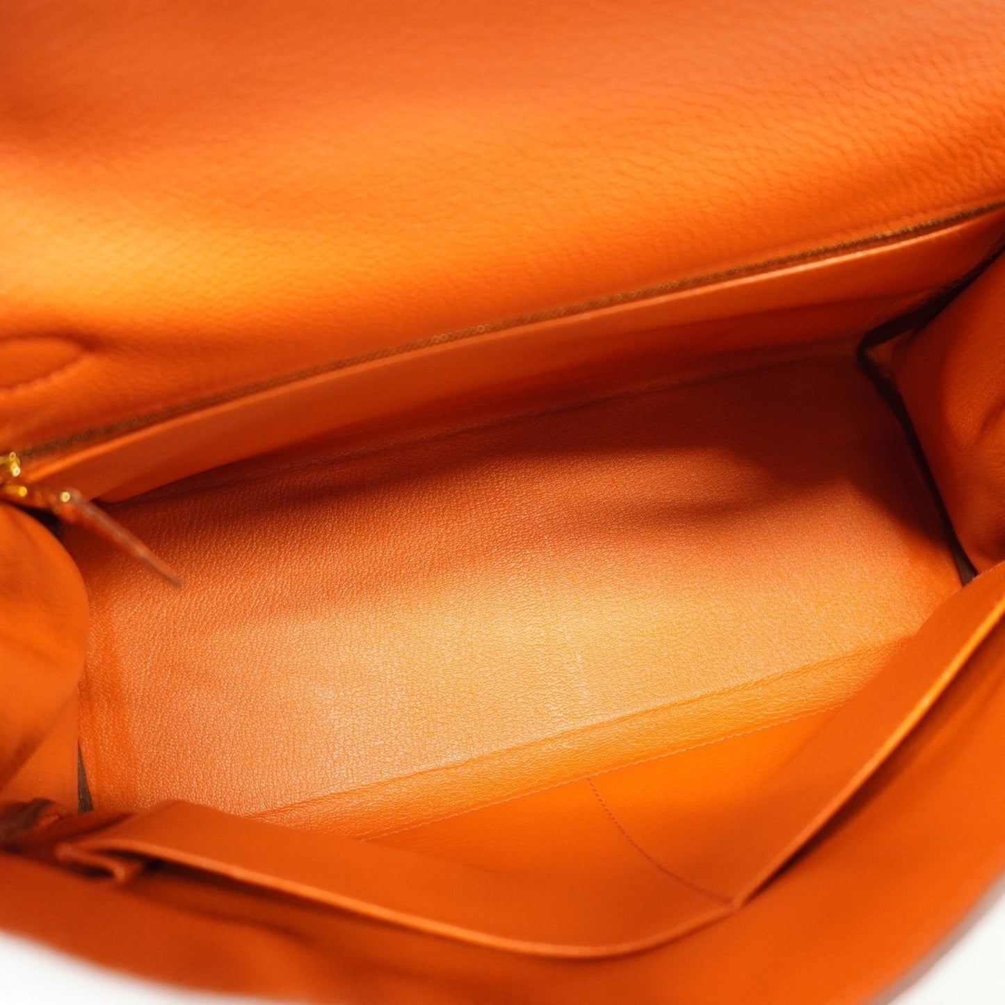 Hermès Kelly 32 Orange Leather Hand Bag