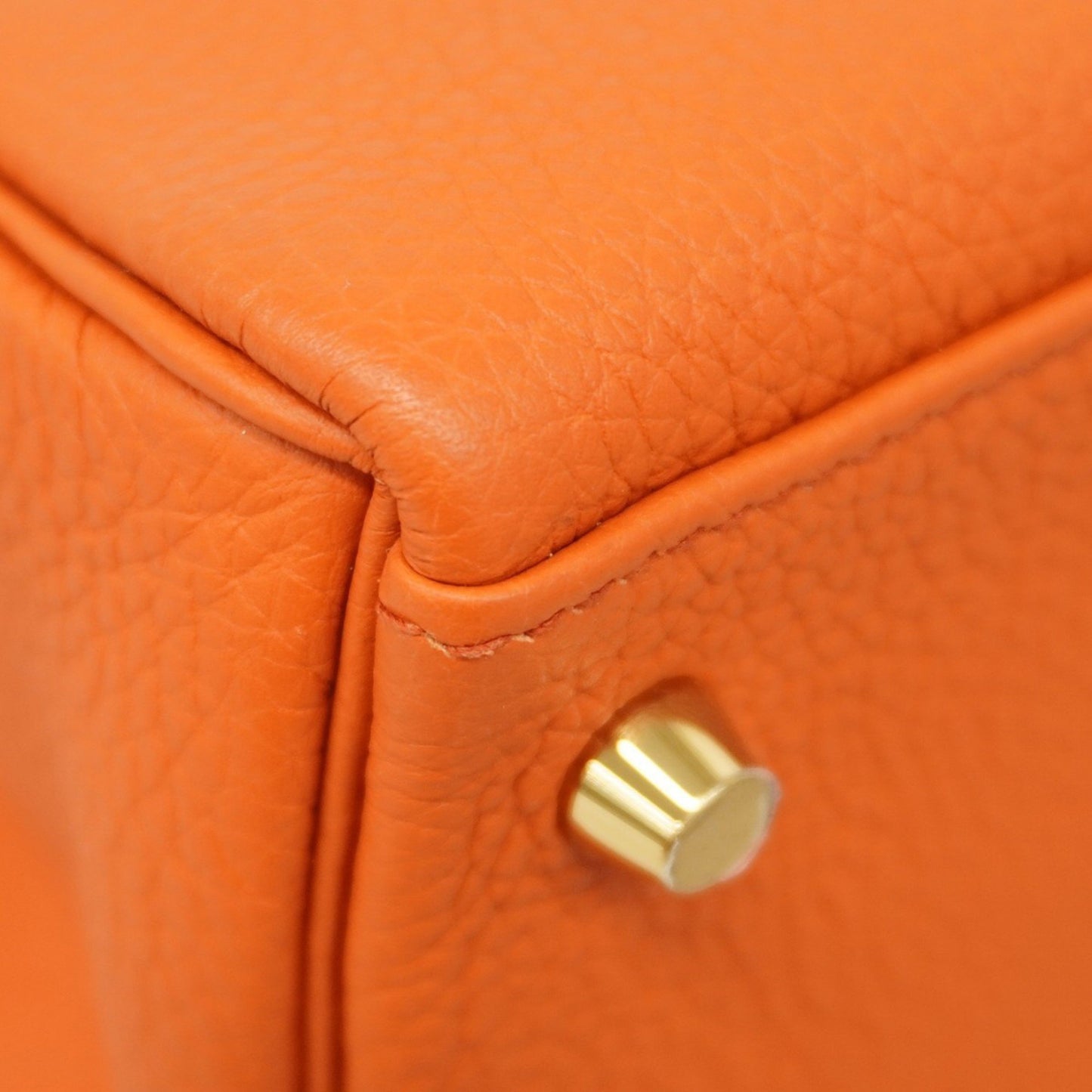 Hermès Kelly 32 Orange Leather Hand Bag