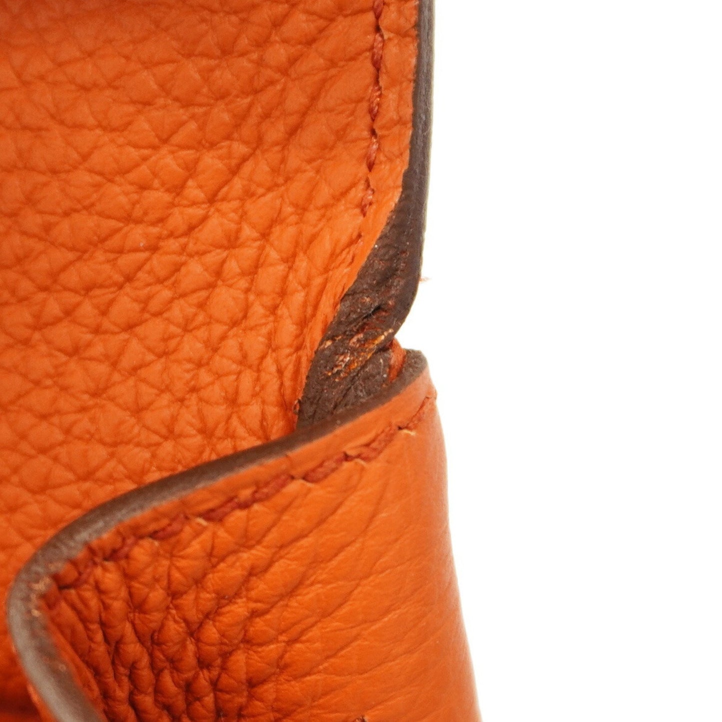 Hermès Kelly 32 Orange Leather Hand Bag