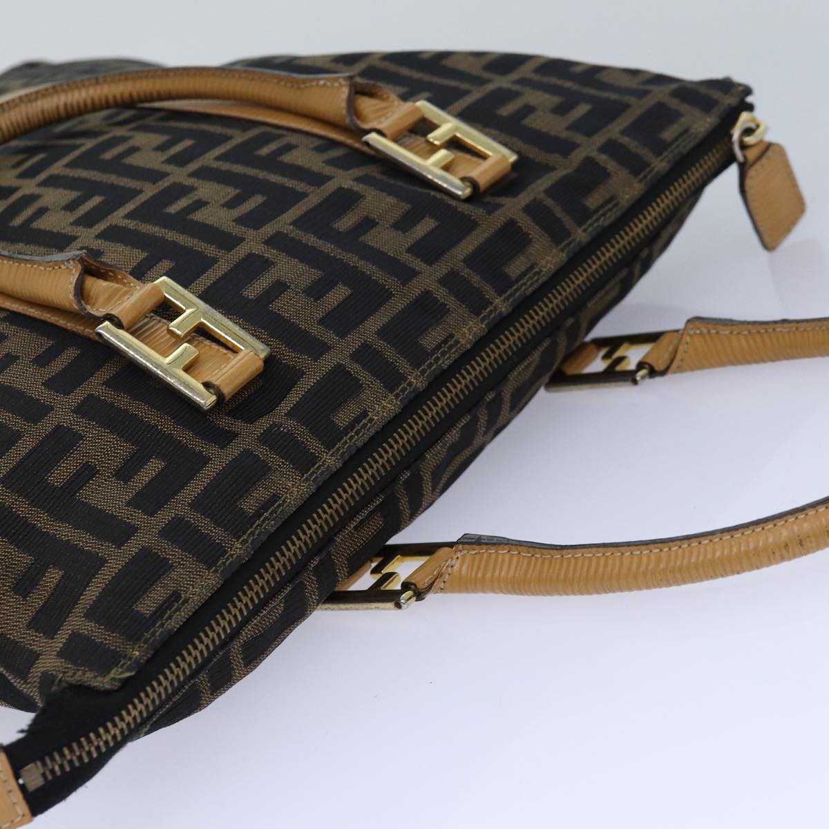 Fendi Zucca Brown Canvas Hand Bag