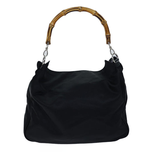 Gucci Bamboo Black Synthetic Hand Bag