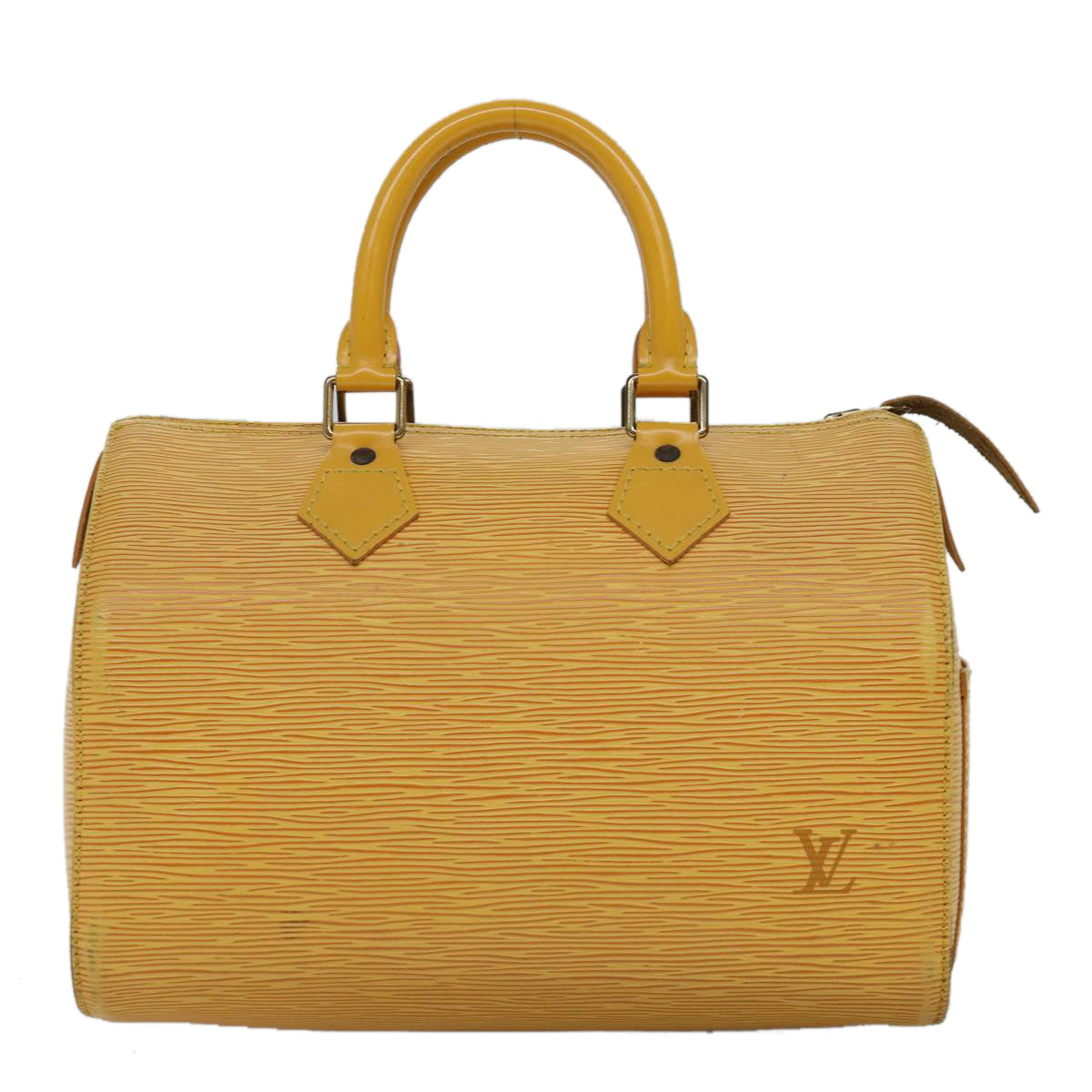 Louis Vuitton Speedy 25 Yellow Patent Leather Hand Bag