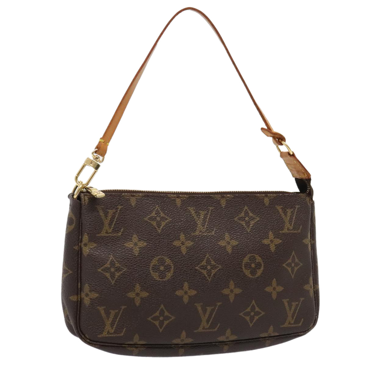 Louis Vuitton Pochette Accessoire Brown Canvas Clutch Bag