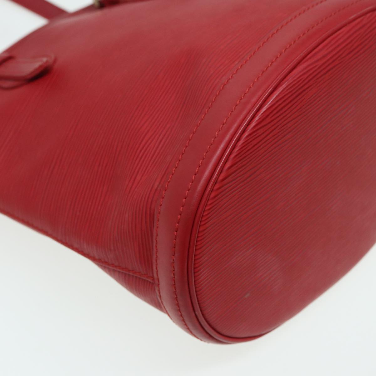 Louis Vuitton Bucket PM Red Leather Shoulder Bag