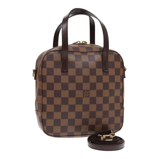 Louis Vuitton Spontini Brown Canvas Hand Bag