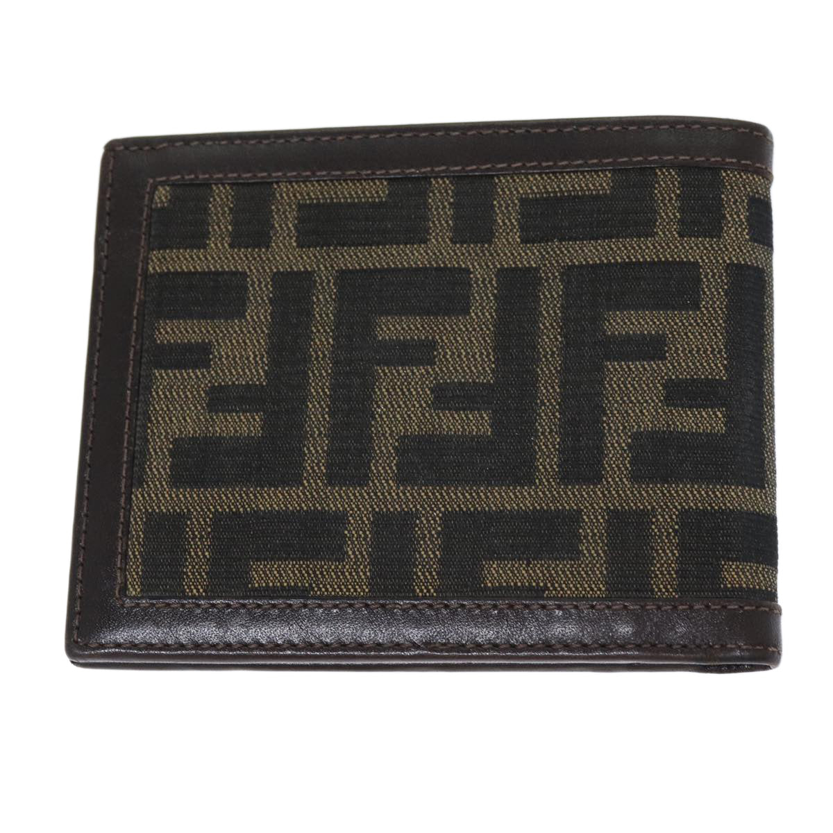 Fendi Zucca Brown Canvas Wallet Accessories