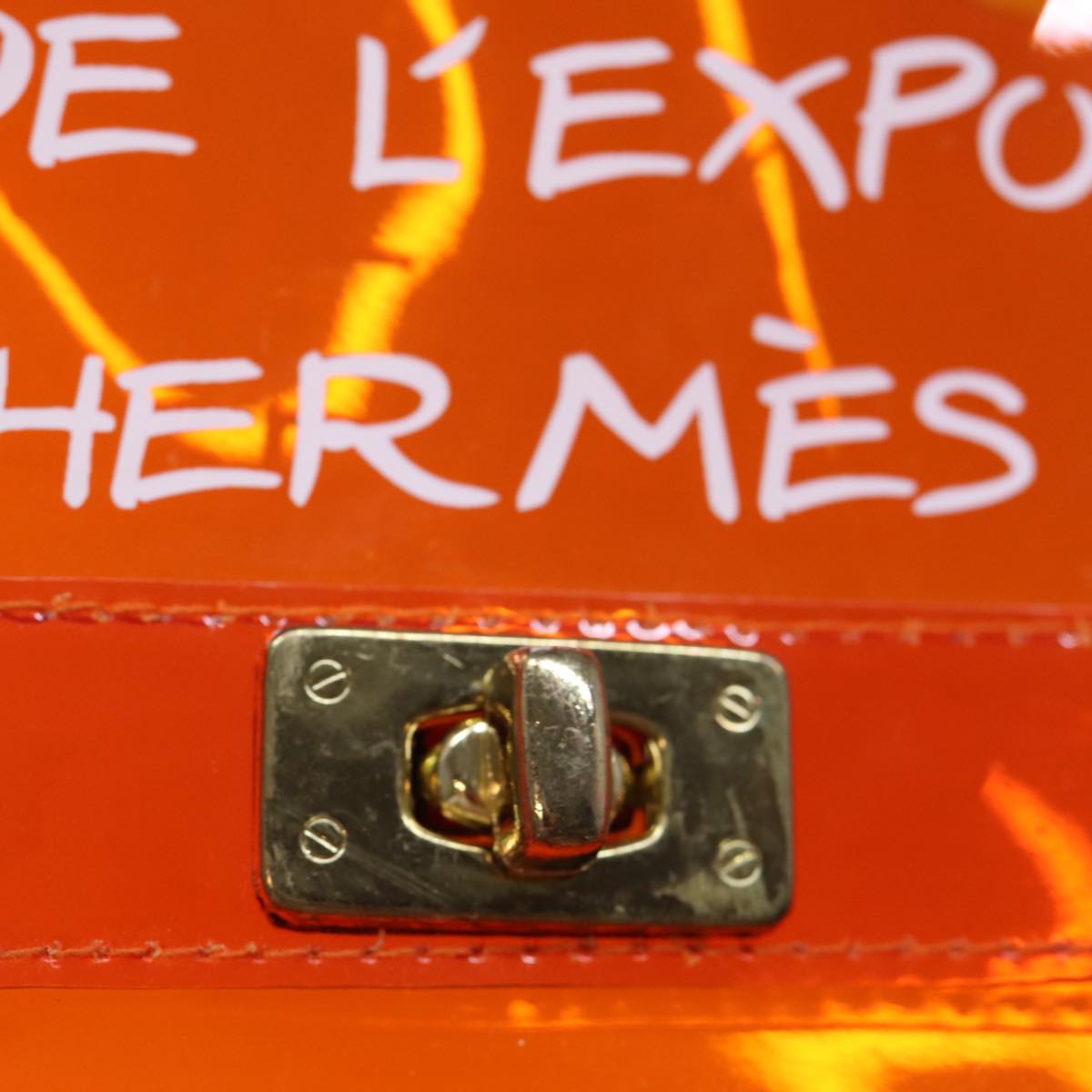 Hermès Kelly Orange Vinyl Hand Bag