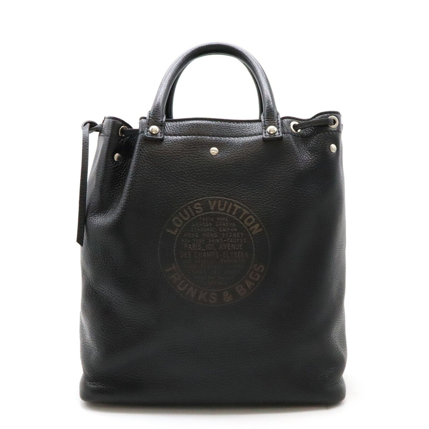 Louis Vuitton Tobago Black Leather Tote Bag