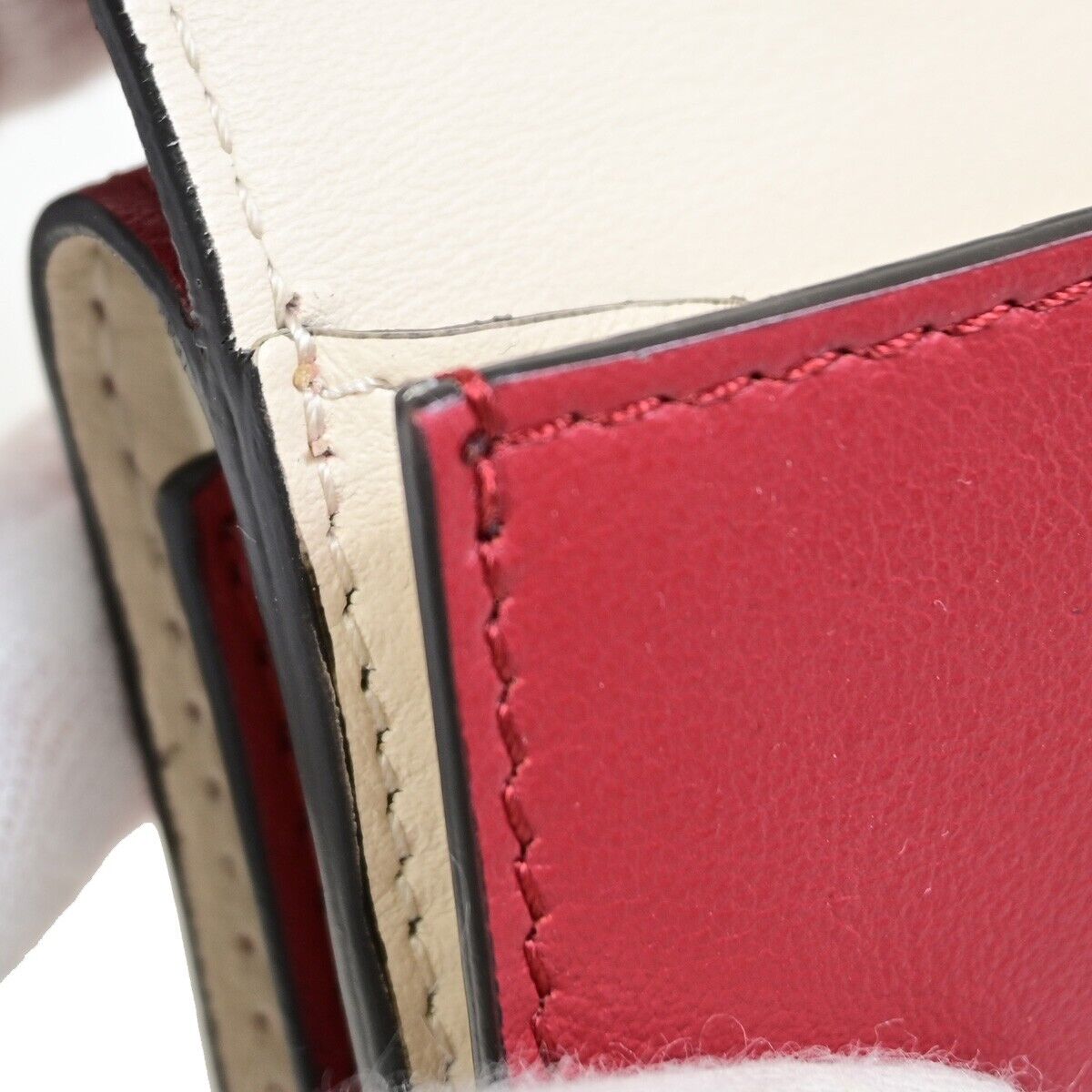 Fendi Peekaboo Red Leather Wallet Accessories