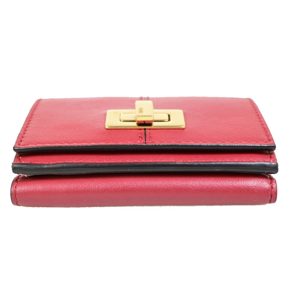 Fendi Peekaboo Red Leather Wallet Accessories